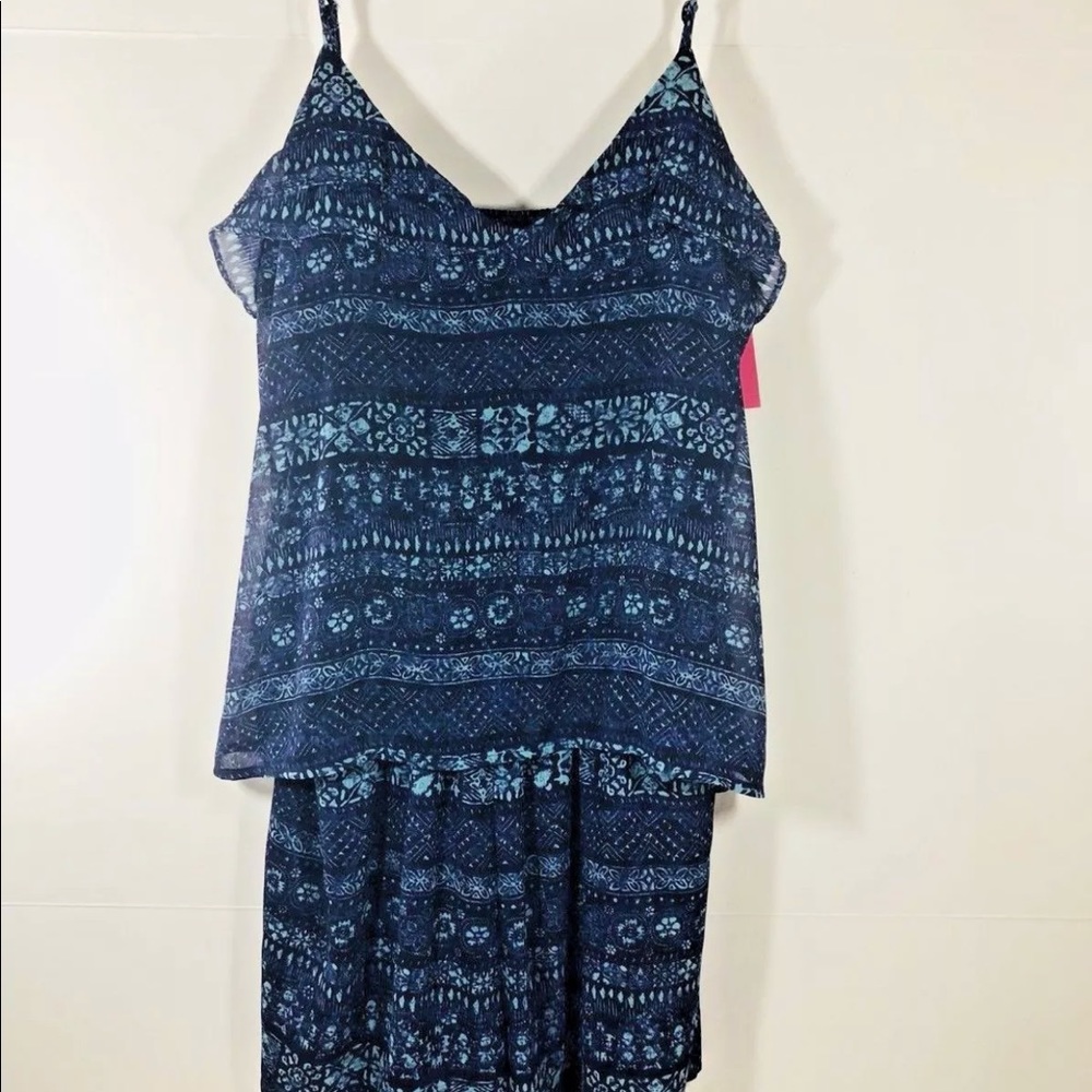 Romper Xhilaration Midnight Blue Size Large NWT